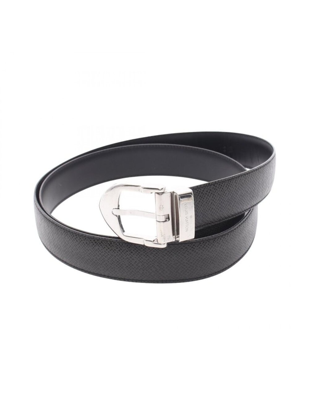 Louis Vuitton Belt Ceinture Classic Taiga Ardoise Leather
